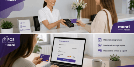 Plată cu cardul la POS într-o clinică medicală și plată online pentru programare prin soluțiile Monri