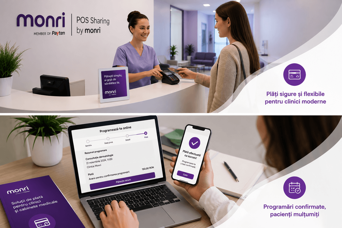 Soluții de plată Monri pentru clinici medicale – plată la POS și confirmarea online a programărilor